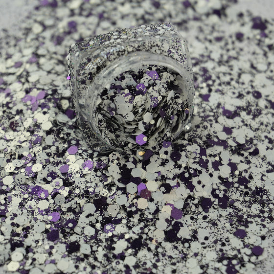 Prism Party Glitter | White/Purple - Glitz Your Life