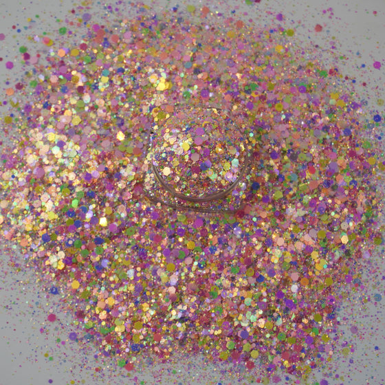 Rainbow Ripple Confetti Glitter | Pink/Multicolor - Glitz Your Life